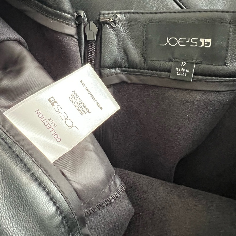 JOE’S JEANS BLACK TAVI VEGAN LEATHER SKIRT - Picture 5 of 7